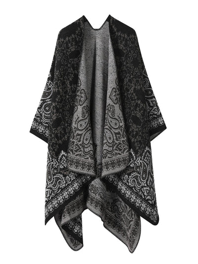 Women Vintage Autumn Print Warm Shawl