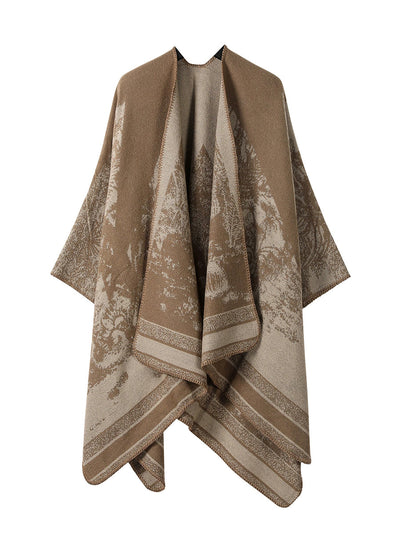 Women Vintage Autumn Print Warm Shawl