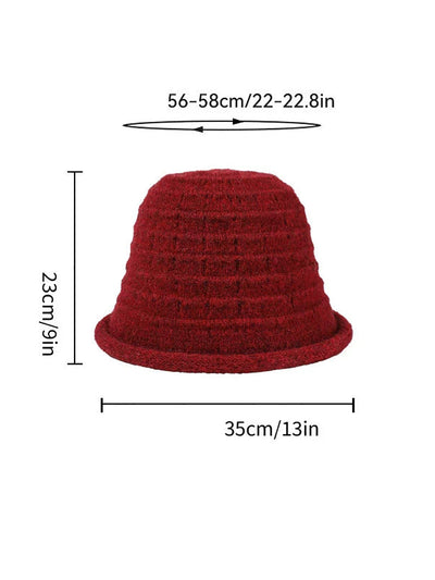 Women Casual Winter Warm Knitted Bucket Hat