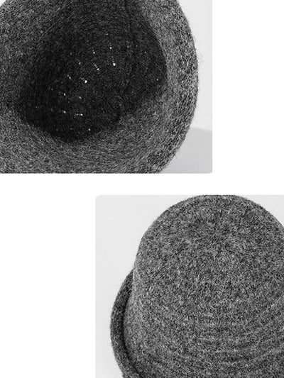 Women Casual Winter Warm Knitted Bucket Hat
