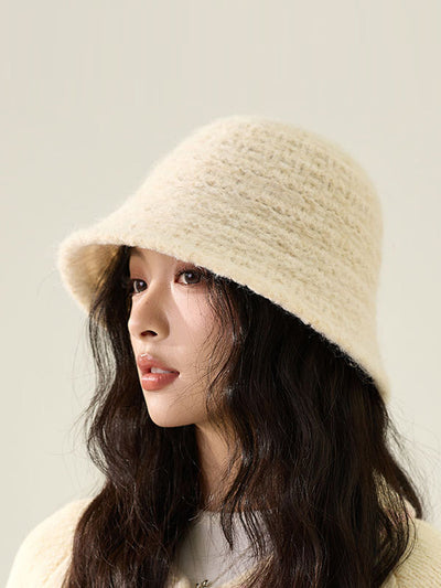 Women Casual Winter Knitted Bucket Hat