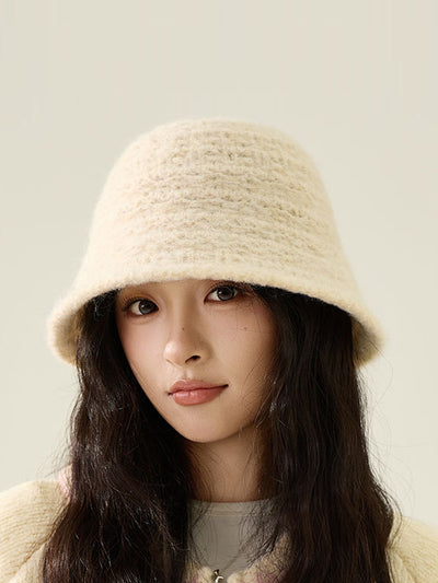 Women Casual Winter Knitted Bucket Hat