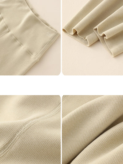 Women Autumn Warm Pure Color High Waist Leggings