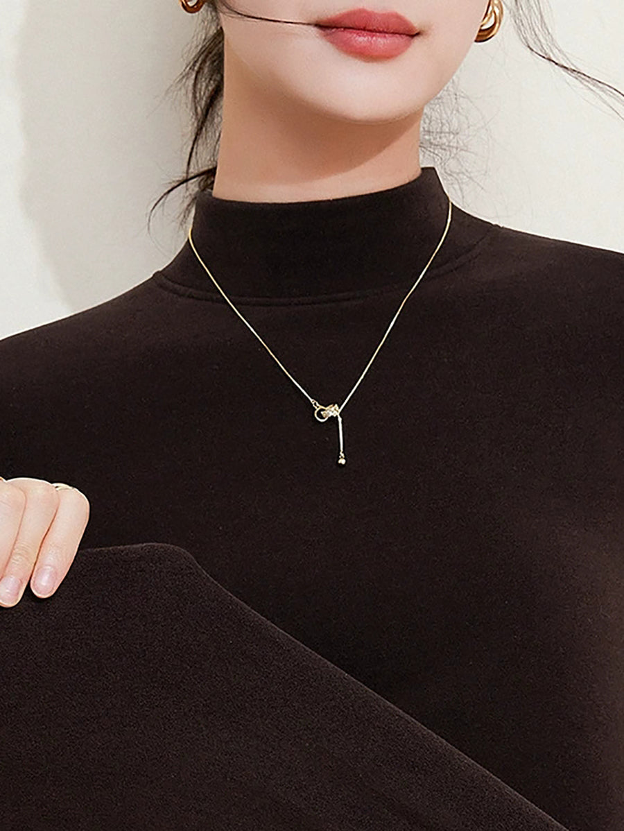 Women Autumn Pure Color Warm Half-Turtleneck Sweater