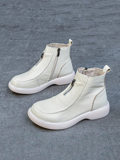 Women Autumn Genuine Leather Martin Boots