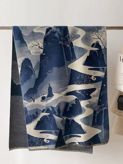 Women Travel Warm Jacquard Shawl Scarf