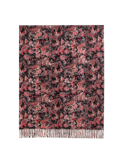 Women Vintage Flower Tassel Shawl Scarf