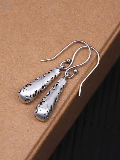 Women Vintage S925Silver Hollow Out Earrings