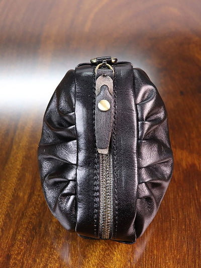 Women Vintage Genuine Leather Zipper Wallet