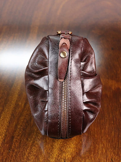 Women Vintage Genuine Leather Zipper Wallet