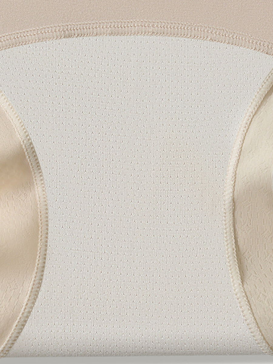 6 Pieces Women Winter Pure Color High Waist Underwear