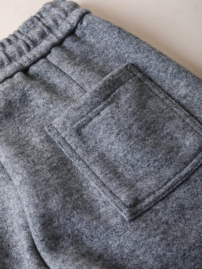 Women Autumn Casual Pure Color Warm Straight Pants