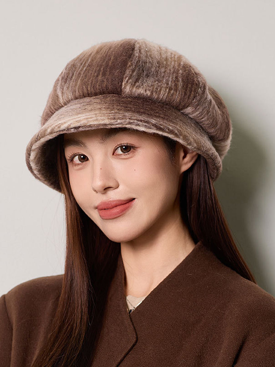 Women Winter Gradient Color Keep Warm Hat