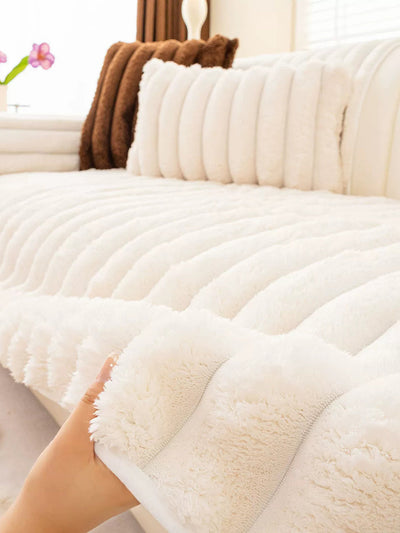 Winter Pure Color Queen Bedcover Sofa Blanket