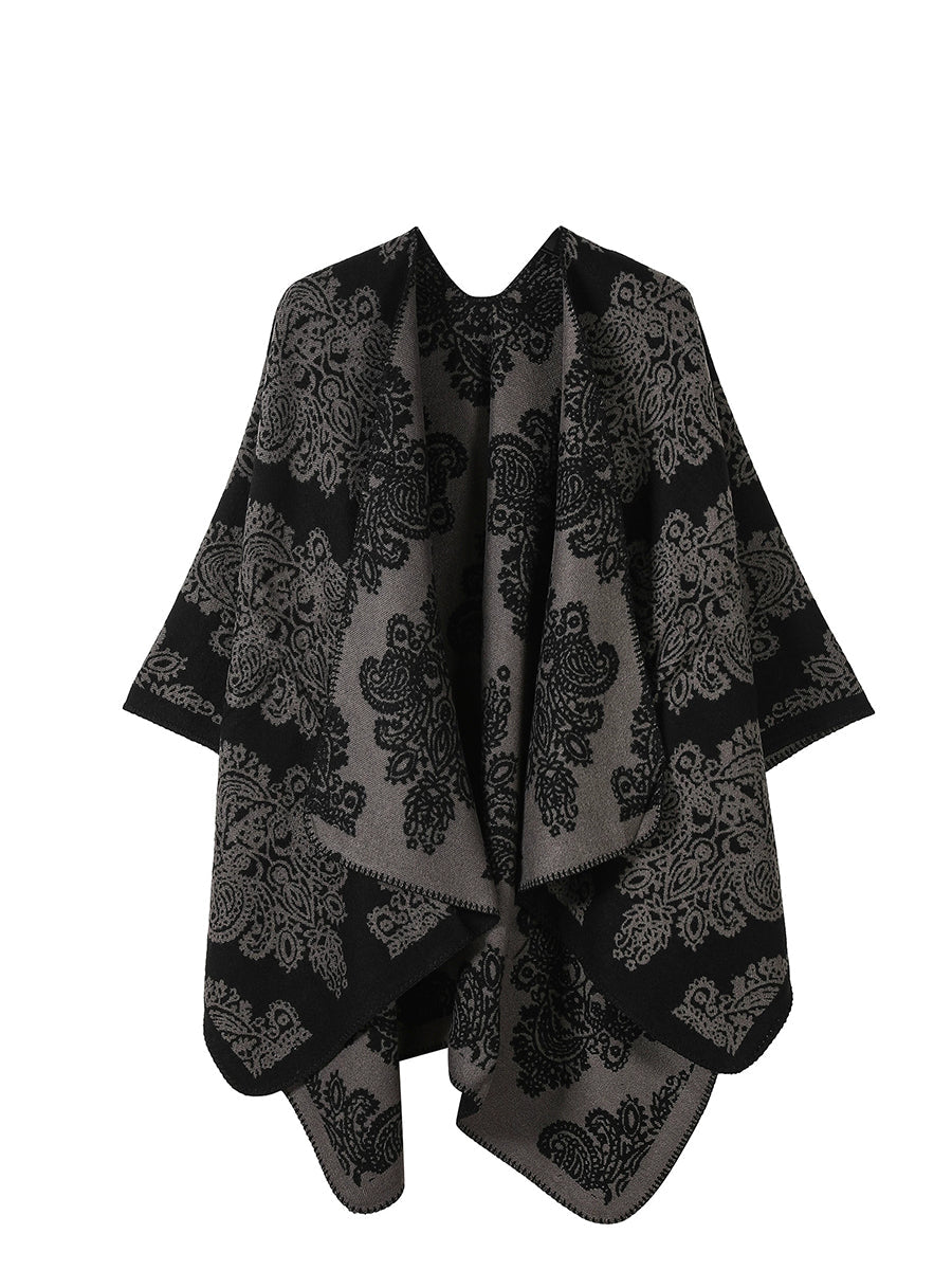 Vintage Ethnic Flower Travel Warm Shawl