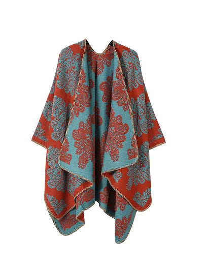 Vintage Ethnic Flower Travel Warm Shawl