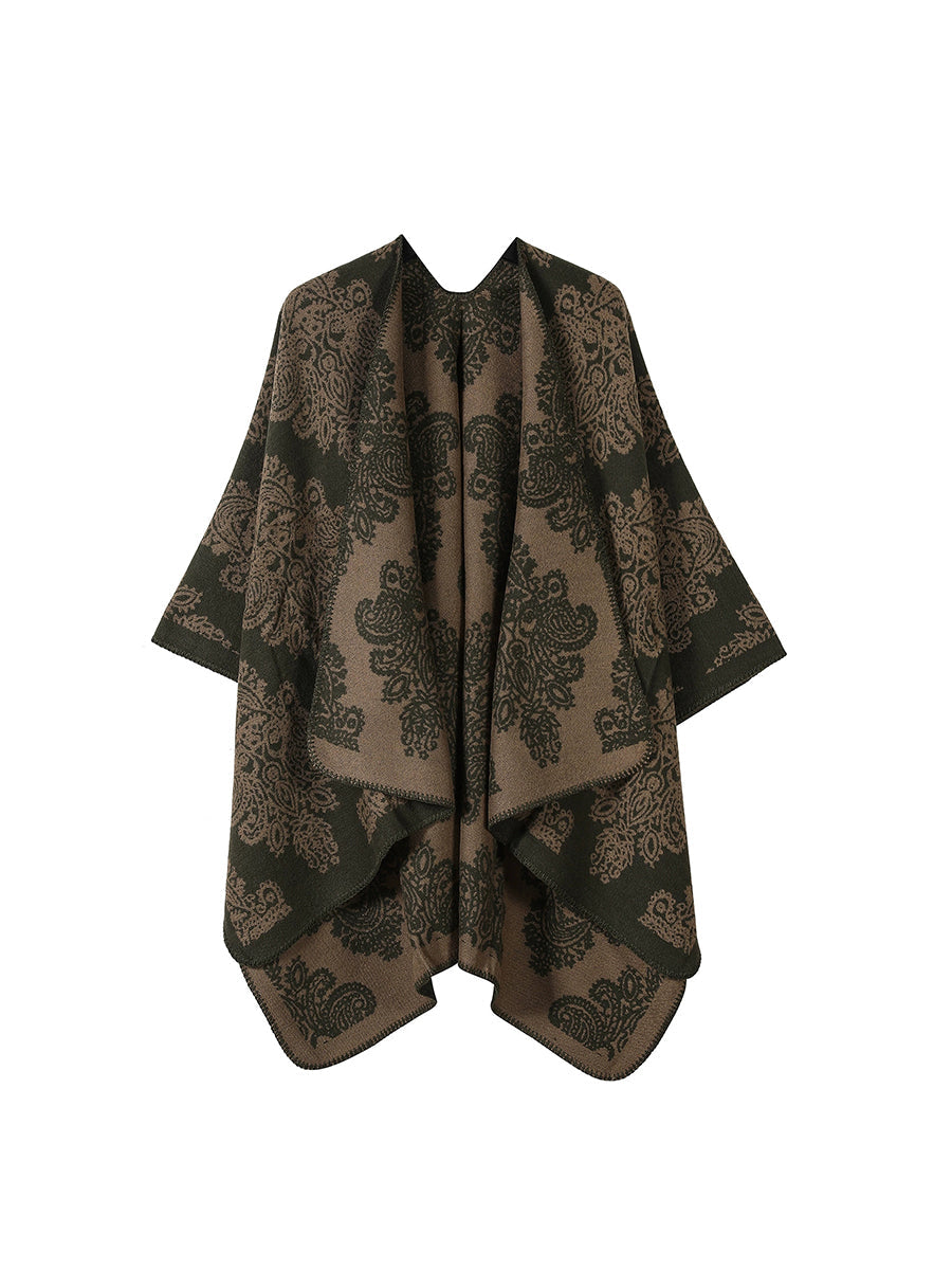 Vintage Ethnic Flower Travel Warm Shawl