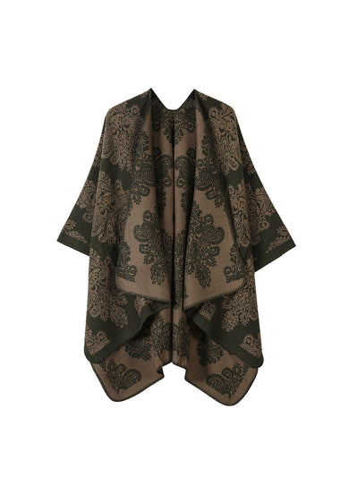 Vintage Ethnic Flower Travel Warm Shawl