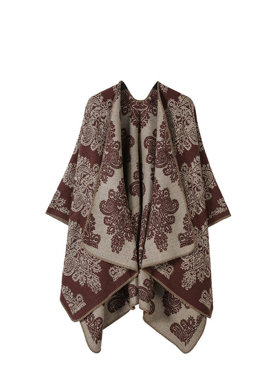 Vintage Ethnic Flower Travel Warm Shawl