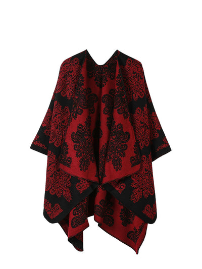 Vintage Ethnic Flower Travel Warm Shawl