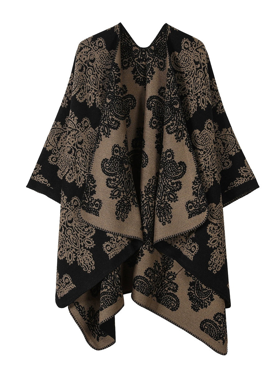 Vintage Ethnic Flower Travel Warm Shawl