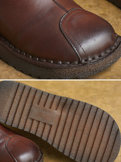 Women Vintage Genuine Leather Ankle Boots