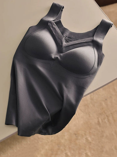 Women Autumn Warm Pure Color V-Neck Base Vest