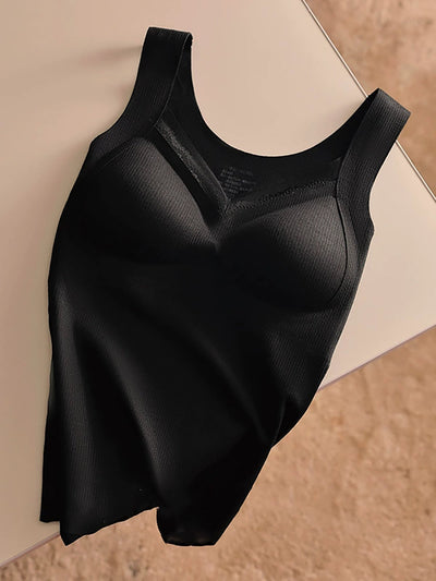 Women Autumn Warm Pure Color V-Neck Base Vest