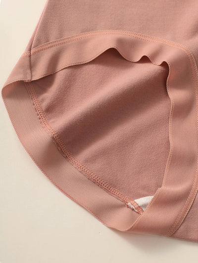 6 Pieces Women Winter Pure Color High Waist Underwear
