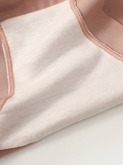 6 Pieces Women Winter Pure Color High Waist Underwear