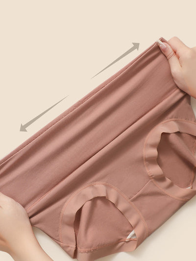 6 Pieces Women Winter Pure Color High Waist Underwear