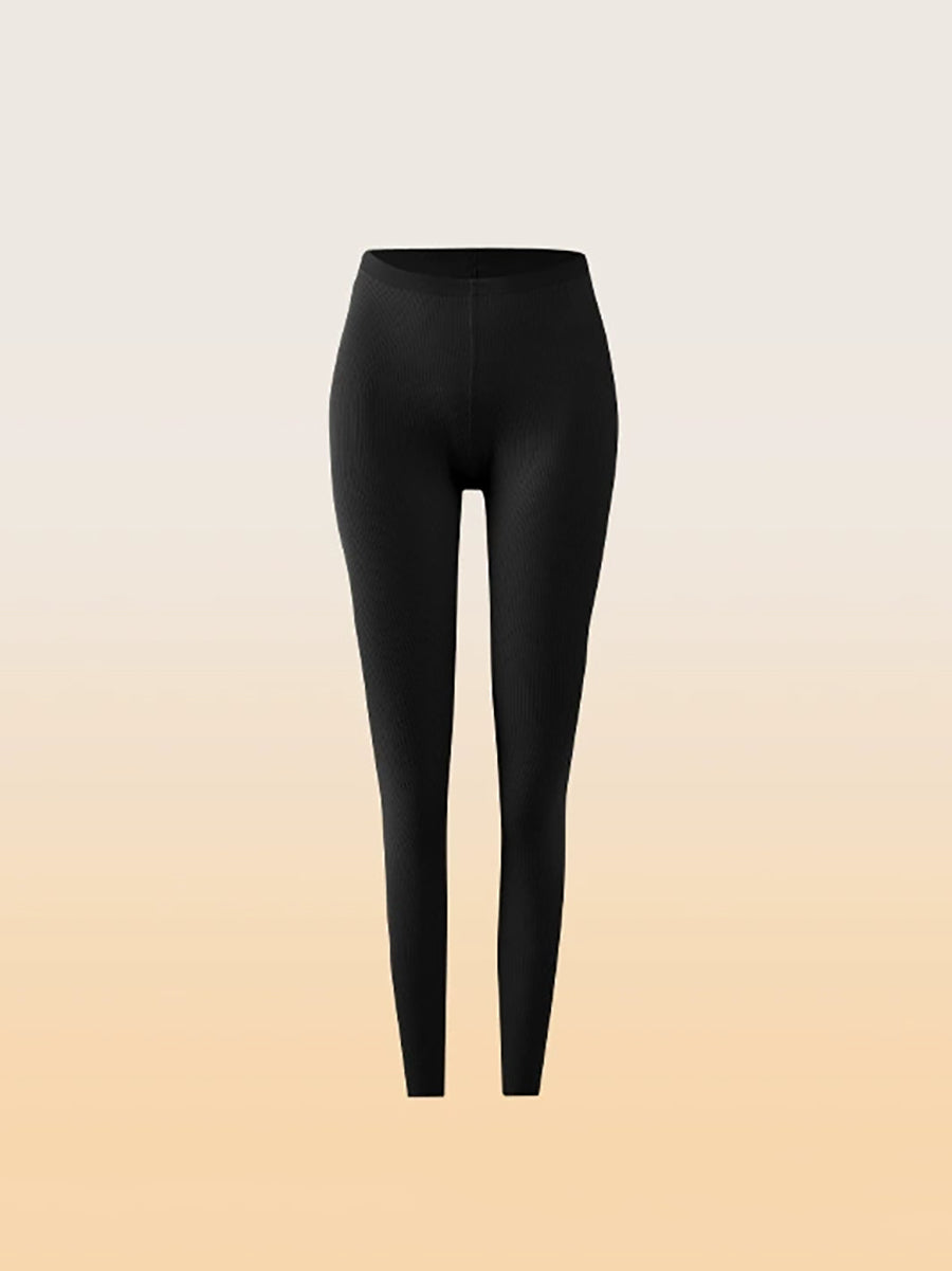 Women Autumn Warm Pure Color High Waist Leggings