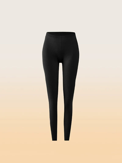 Women Autumn Warm Pure Color High Waist Leggings