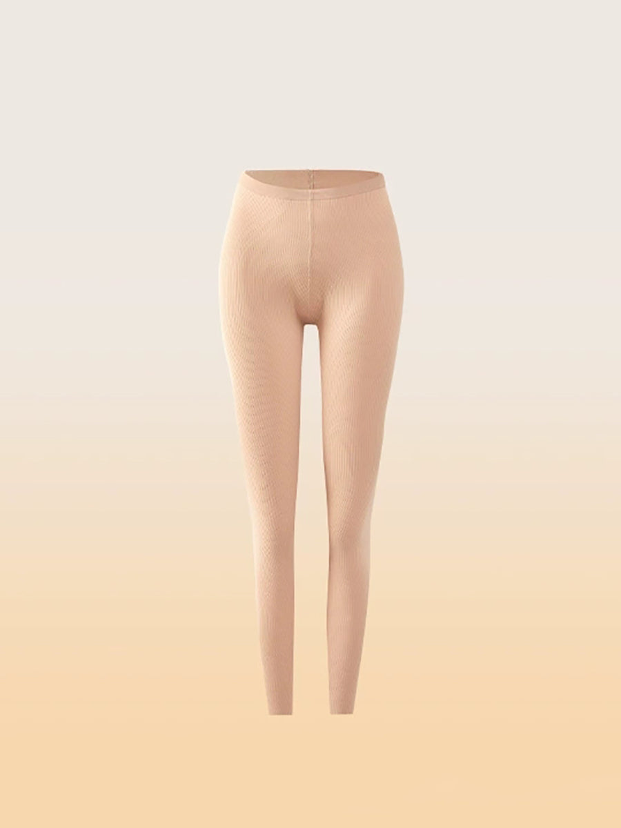 Women Autumn Warm Pure Color High Waist Leggings