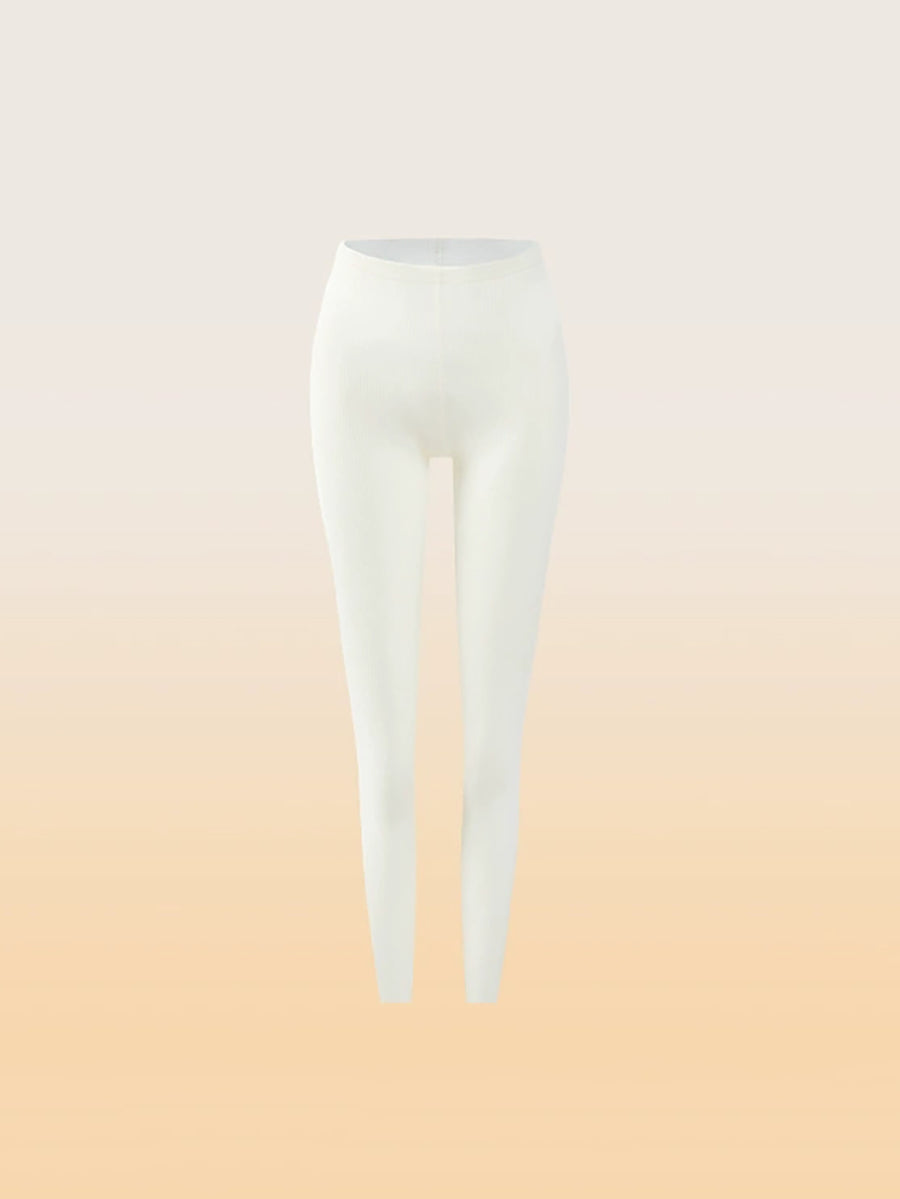 Women Autumn Warm Pure Color High Waist Leggings