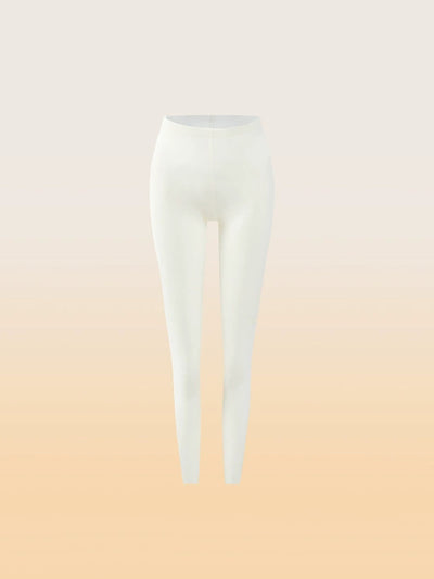 Women Autumn Warm Pure Color High Waist Leggings