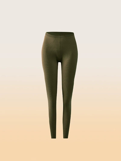 Women Autumn Warm Pure Color High Waist Leggings