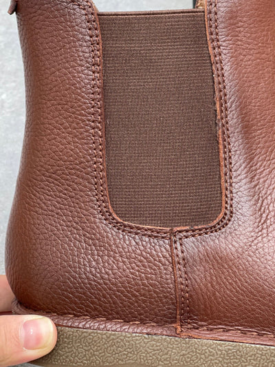 Women Vintage Winter Genuine Leather Chelsea Boots