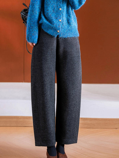 Women Autumn Casual Pure Color Straight Pants
