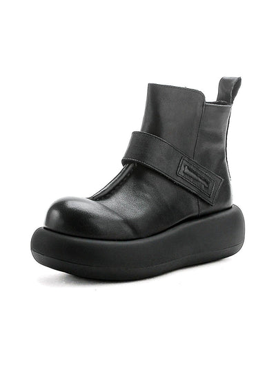 Women Winter Pure Color Platform Ankle Boots