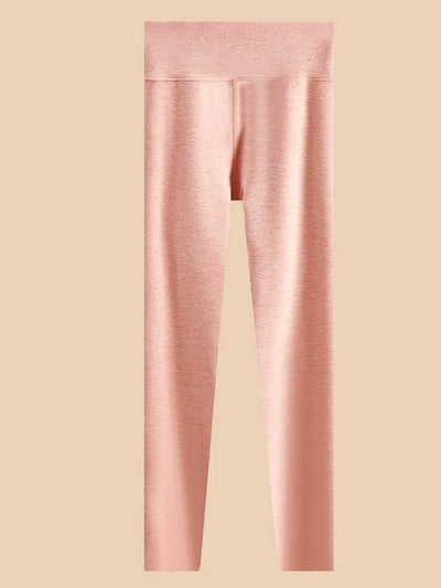 Women Autumn Warm Pure Color High Waist Leggings
