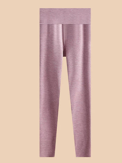 Women Autumn Warm Pure Color High Waist Leggings