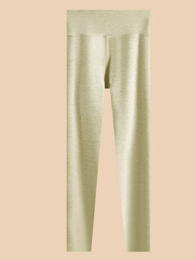 Women Autumn Warm Pure Color High Waist Leggings