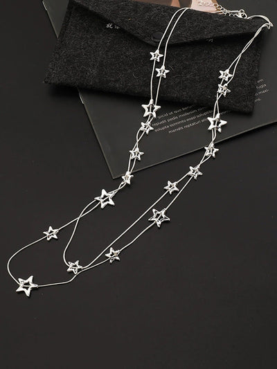 Women Fashion Star Alloy Dual-Layer Necklace