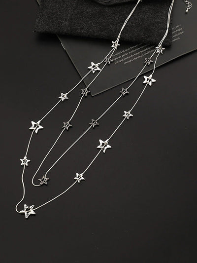 Women Fashion Star Alloy Dual-Layer Necklace