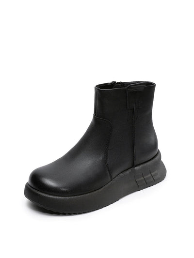 Women Winter Genuine Leather Platform Boots