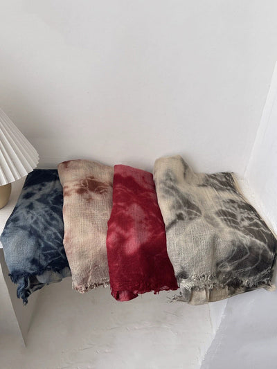 Women Winter Tie-dye Warm Shawl Scarf