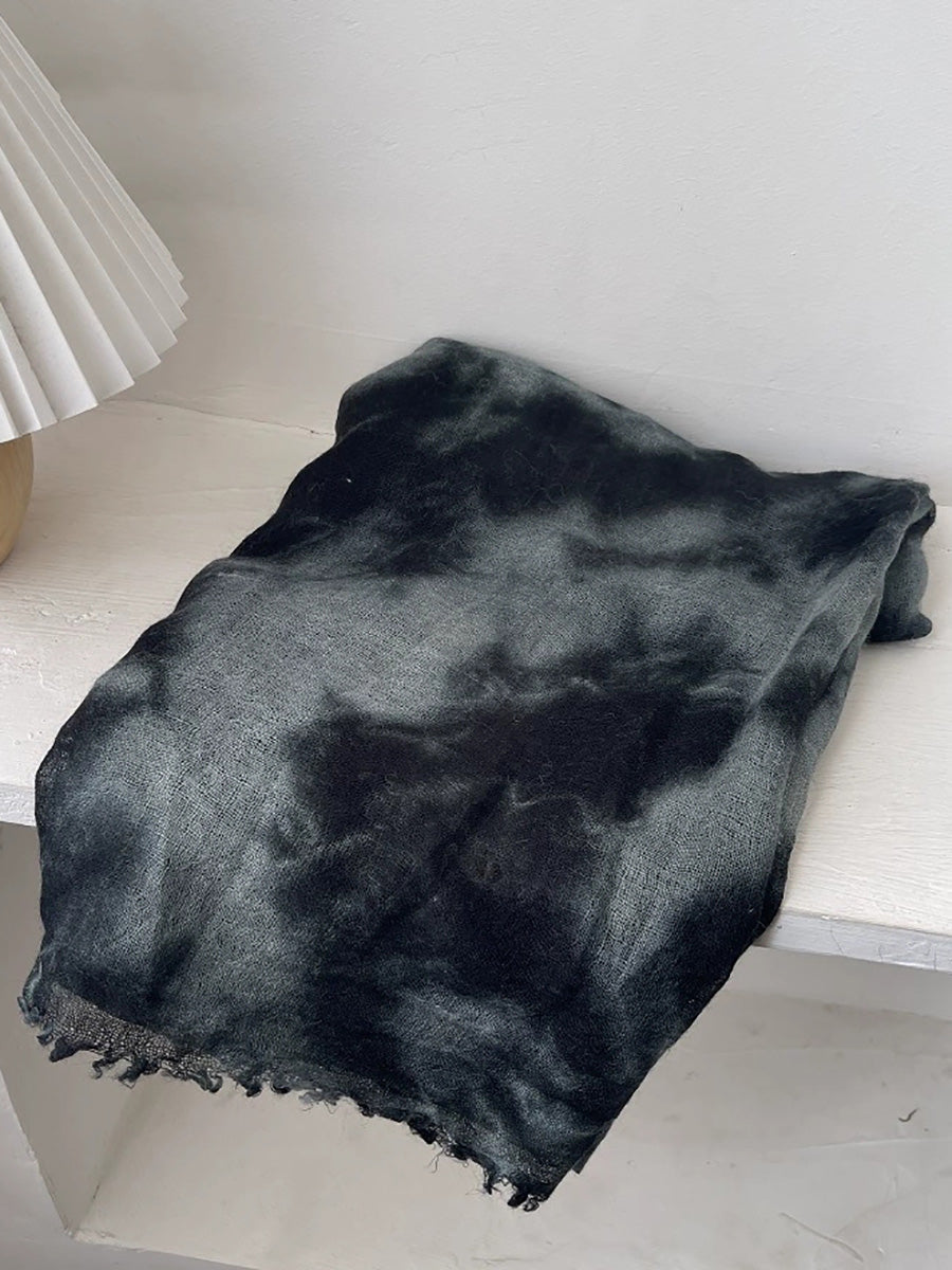 Women Winter Tie-dye Warm Shawl Scarf