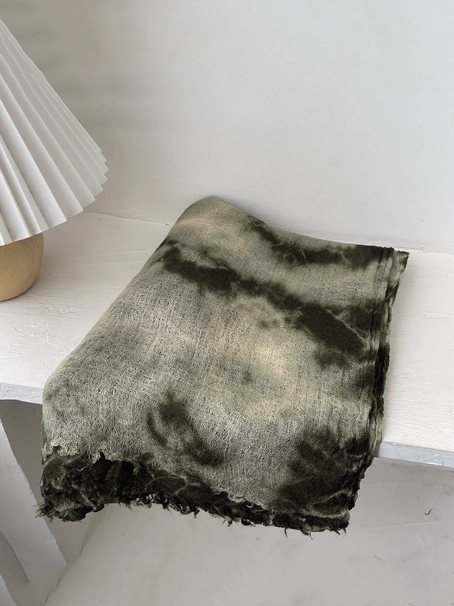 Women Winter Tie-dye Warm Shawl Scarf
