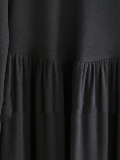 Women Autumn Pure Color Half-Turtleneck Dress